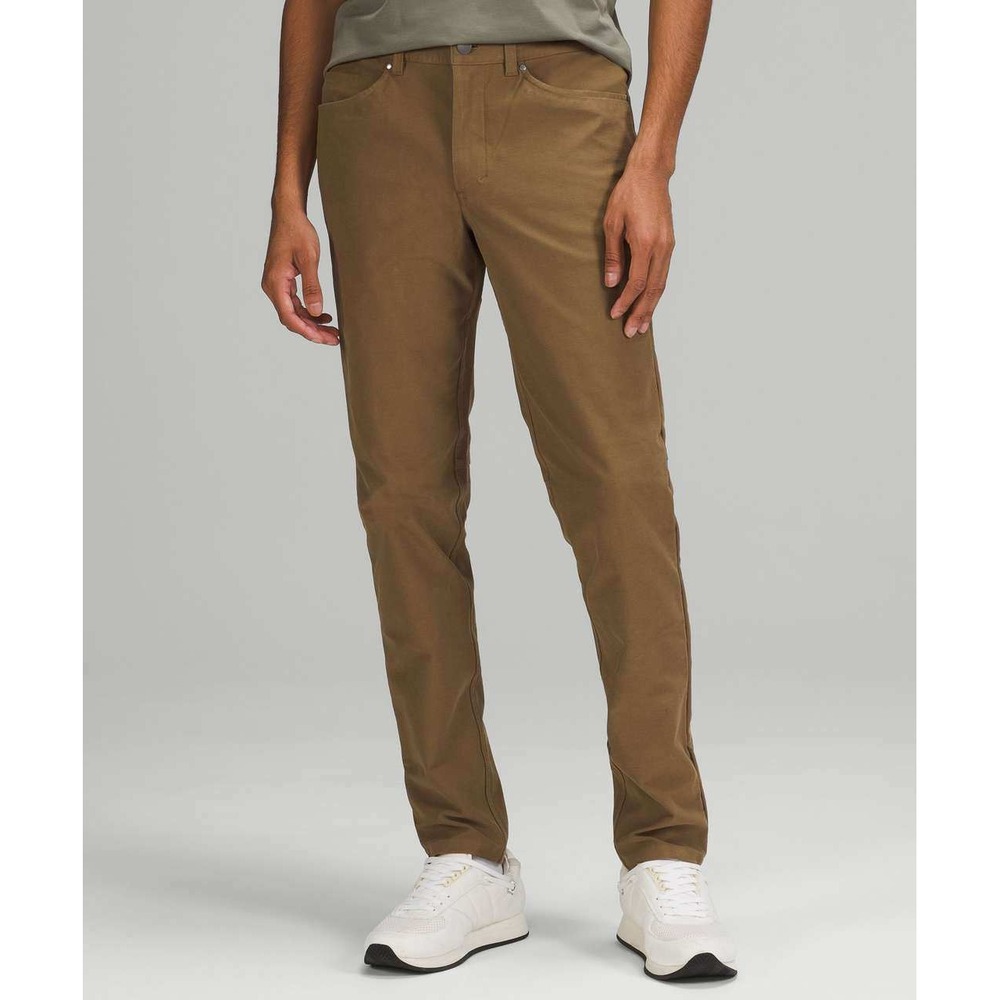 Lululemon ABC Slim Fit Stretch Utilitech Pants Mens 31 Tan Brown 33L Ret $128